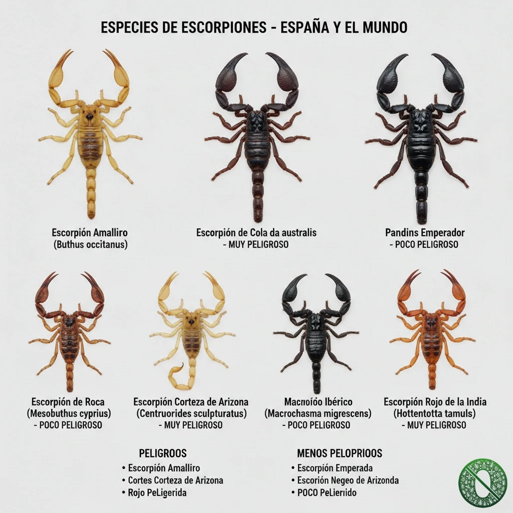 Los tipos de escorpiones más peligrosos